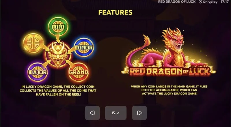 Red Dragon of Luck - Mini, Minor, Major és Grand Jackpotok